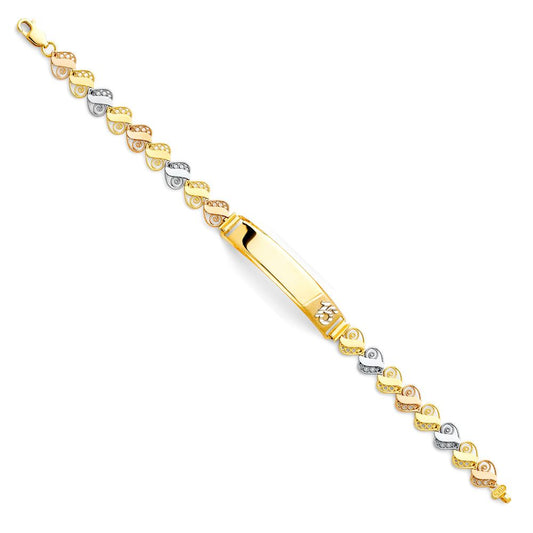 14K 3C 15 Years ID Bracelet - 7.25"