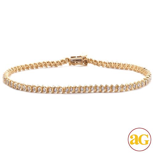 10KY 1.00CTW S-LINK TENNIS BRACELET