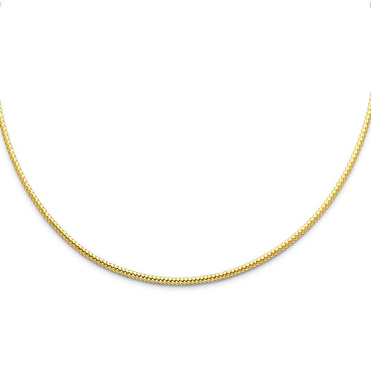 Omega - 14KY 2mm Sparkle Omega Necklace - 17"